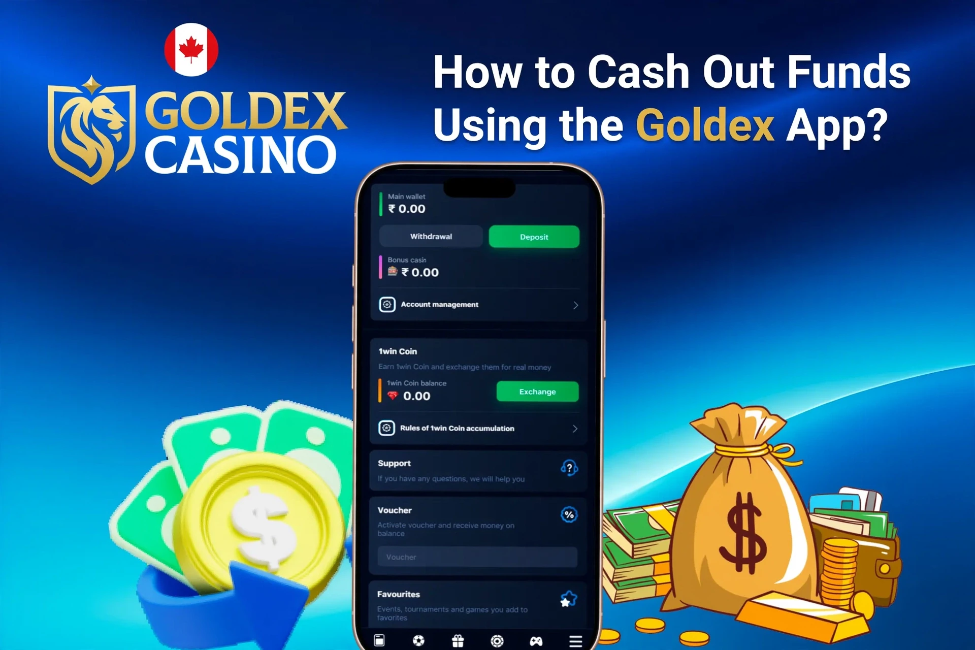 Registration process on the Goldex Casino mobile app with social login options