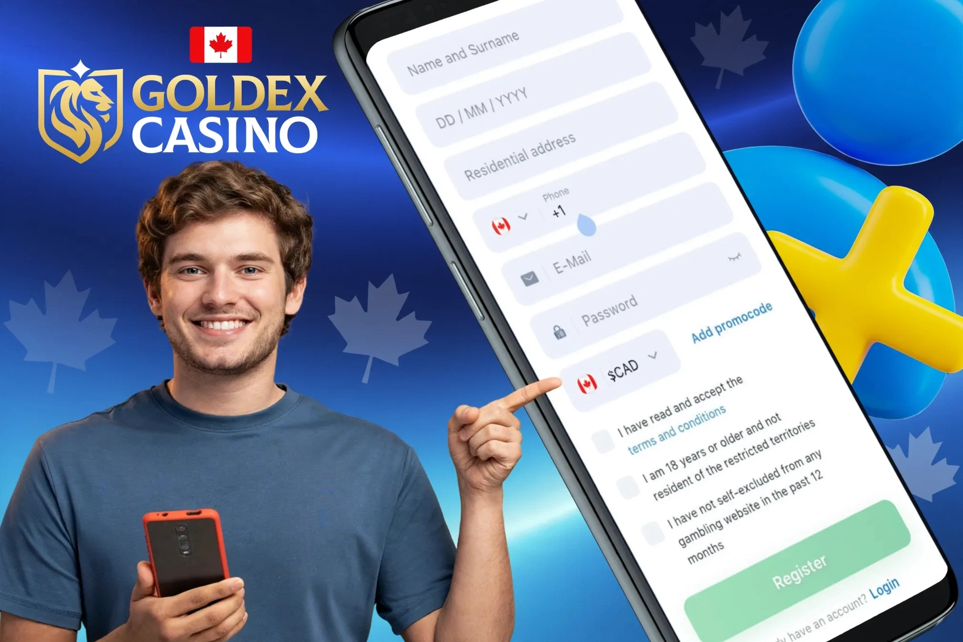 Information about the registration process using the mobile application