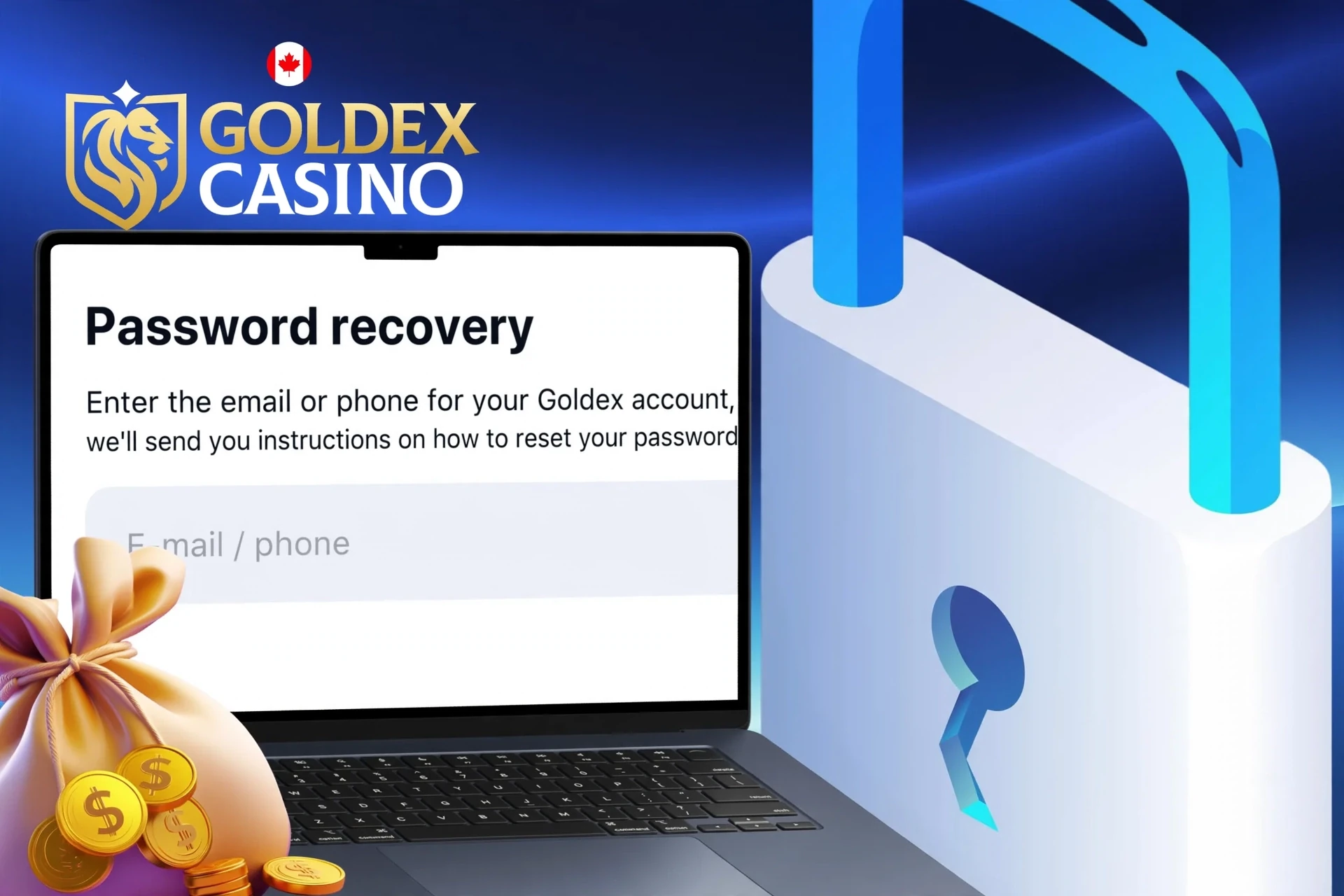 Algorithm for restoring access to Goldex Casino account in case of password loss